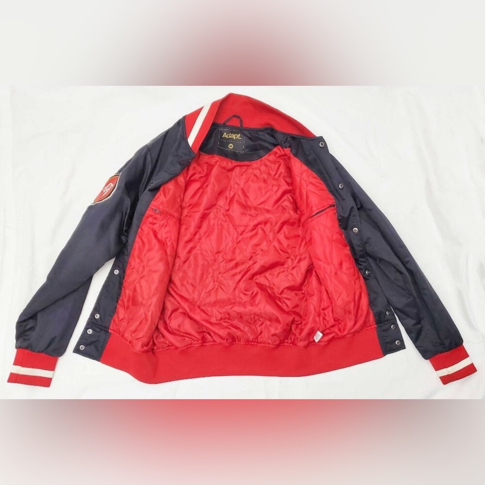 Adapt Men's Gold Blooded Retro San Francisco 49ers Inspired Snap Bomber Jacket M - Picture 9 of 9
